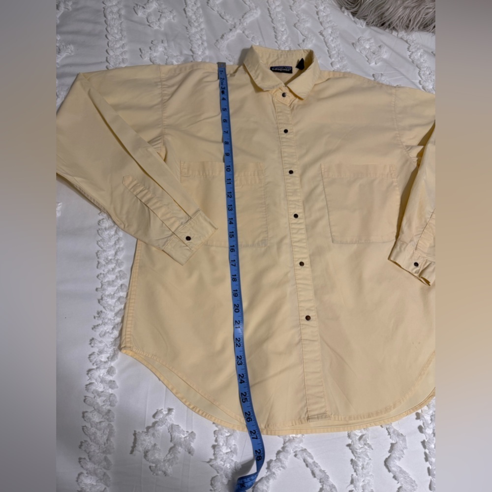 Patagonia Classic Yellow Button-Down Blouse Size 10 - Picture 5 of 7
